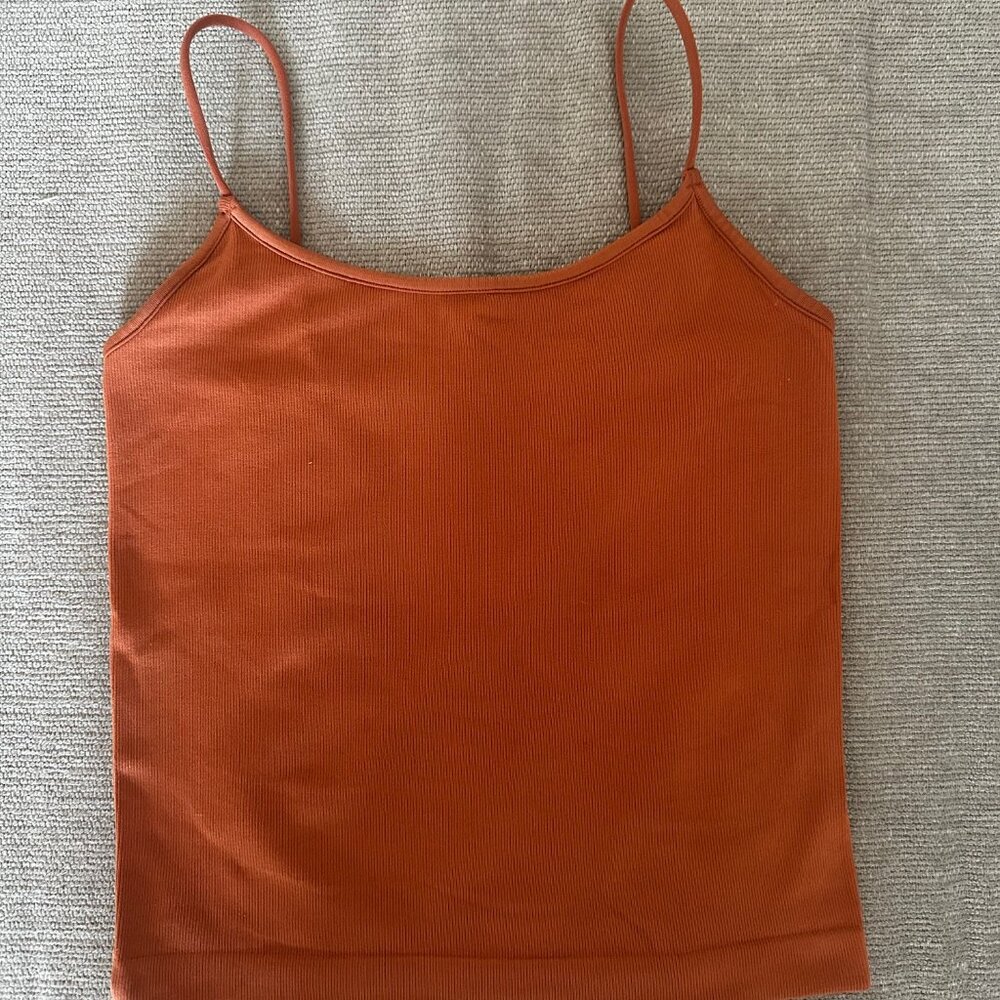 AMERICAN EAGLE RUST/ORANGE BODYCON CAMI XS/S